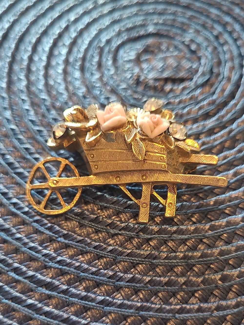 Wheel Barrel Brooch
